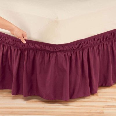 Wrap Around Elastic Bed Skirt, Twin/Full/Queen/King/ 15 inch Drop Easy On/Easy Off Dust Ruffled Bed Skirts Soft & Wrinkle Free Bed Skirt. (Color : G, Size : FULL:135 * 200Cm)