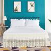 Lace Trimmed Elastic Bed Wrap,princess Twin/Full/Queen/King/Wrap Around Elastic Bed Skirt - Poly Cotton - Easy On/Easy Off Dust Ruffled Bed Skirts Soft & Wrinkle Free Bed Skirt. view 2