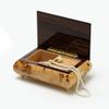 Handcrafted Birds Eye Maple Musical Theme Inlay 18 Note Music Jewelry Box - Many Songs to Choose - I Saw Mommy Kissing Santa Claus view 2