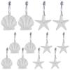 Cabilock Shower Curtain Hook Decorative Rings: 12Pcs Double Sided Shower Hooks Rings Double Glide Shower Curtain Hooks for Shower Curtain Rods view 1