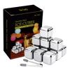 12 Pack Whiskey Stones Gift Set for Men, Das TooKii Stainless Steel Ice Cubes Chilling Stones Reusable, High Cooling Rocks Metal Ice Cube for Drinks Beverage Wine with Ice Tongs & Freezer Storage Box view 1