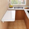 WQSQ Folding Dining Table Wall-Mounted Drop-Leaf Table White Computer Desk, Kitchen Table for Small Spaces, Children Desk, 60 * 40cm Blue view 4