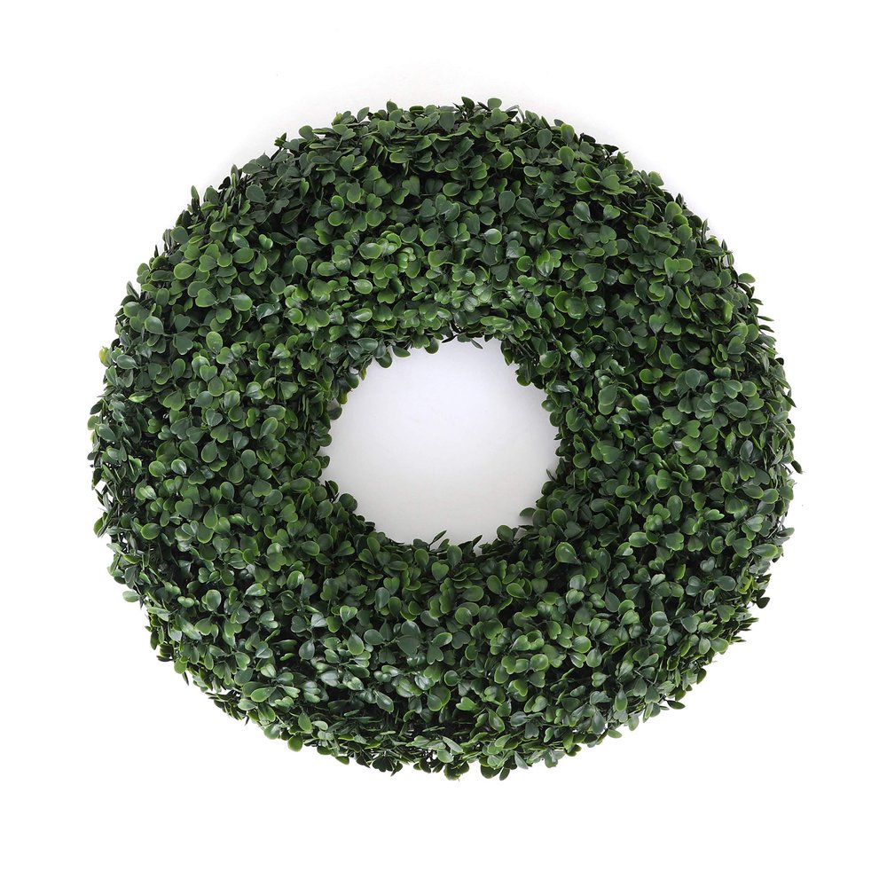 3rd Street Inn Boxwood Wreath - Front Door Wreath - Greenery Wreath - Indoor/Outdoor Wreaths for Front Door - Farmhouse Wreath - Spring Wreath/Summer Wreath/Winter Wreath (16" / MD / 2 Pack)