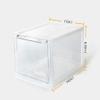 SupBro Collection Crate - Easy Access Storage Shoes Box -Plastic Foldable Stackable Sneaker Display Storage with Clear Front Door Organizer-2 Pack (Transparent) view 4