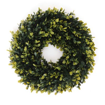 3rd Street Inn Golden Boxwood Wreath - Front Door Wreath - Greenery Wreath - Indoor/Outdoor Wreaths for Front Door - Farmhouse Wreath - Spring Wreath/Summer Wreath/Winter Wreath (16" / MD)