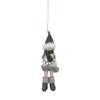 4ct Red and Gray Girls with Scarves Christmas Doll Ornaments 12" view 4
