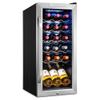 Ivation 18 Bottle Compressor Wine Cooler Refrigerator w/Lock | Large Freestanding Wine Cellar For Red, White, Champagne or Sparkling Wine | 41f-64f Digital Temperature Control Fridge Stainless Steel view 1