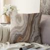 Staromin Decorative Throw Pillow Covers for Couch Sofa Bedroom Beige Abstract Beautiful Grey Curly Marble Veins Brown Agate Antique Architecture Bathroom Bone Cushion Cover Pillow Cases 16x16 Inch view 1