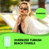 HAVLULAND |Pack of 2| Turkish Beach Towels Oversized 39x71, 100% Turkish Cotton Sand Free Quick Dry Absorbent Towel Travel Blanket for Adults Beach Gift Beach Essentials - Red view 3
