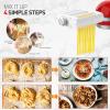 ANTREE 3-1 Pasta Maker Attachment for KitchenAid includes Pasta Sheet Roller attachment & Spaghetti Cutter & Fettuccine Cutter attachment, Easy to use and clean with Pasta Drying Rack & Cleaning Brush view 2