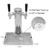 Barworks Kegerator Beer Drip Trays, Stainless Steel Keg Drip Tray with Non-Slip Rubber Pad, Premium Metal Beer Tower Drip Pan for Home Bar Mini Fridge without Drain view 2