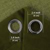 DWCN Olive Green Sheer Curtains for Living Room Bedroom Faux Linen Look Voile Drapes Grommet Top Window Curtain Panel 52 x 90 inches Long, Set of 2 Panels view 4