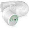 Air Conditioner Exhaust Vent Hose - 5.9" Diameter, 80" Length, Angooni Universal Counter-Clockwise Air Vent Compatible with Honeywell, Whynter, Frigidaire, LG, Delonghi Toshiba, Delonghi, JHS view 1