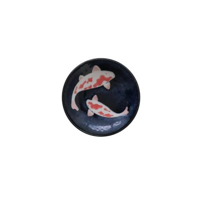  Awasaka NK-959 Japanese Tableware, Nishikoi, Small Plate, 3.5 x 0.6 inches (90 x 15 mm)