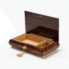 Dark Wood Tone Roses with Ornate Motifs Inlay 30 Note Musical Jewelry Box - Greensleeves view 3