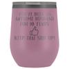 10th Anniversary Wine Tumbler for Husband 10 Years Marriage 12 oz. Stainless Steel Engraved Insulated Hot Cold Cup Light Purple view 1