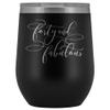 40th Birthday Wine Tumbler for Women 40 and Fabulous 12 oz. Stainless Steel Engraved Insulated Hot Cold Cup Black view 1