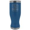 60th Birthday Boho Tumbler 1960 Aged to Perfection 20 oz. Stainless Steel Engraved Insulated Hot Cold Cup Blue view 1