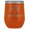 15th Anniversary Wine Tumbler for Wife You've Been An Amazing Wife for 15 Years 12 oz. Stainless Steel Engraved Insulated Hot Cold Cup Orange view 1