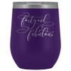 40th Birthday Wine Tumbler for Women 40 and Fabulous 12 oz. Stainless Steel Engraved Insulated Hot Cold Cup Purple view 1