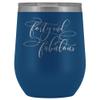 40th Birthday Wine Tumbler for Women 40 and Fabulous 12 oz. Stainless Steel Engraved Insulated Hot Cold Cup Blue view 1