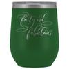 40th Birthday Wine Tumbler for Women 40 and Fabulous 12 oz. Stainless Steel Engraved Insulated Hot Cold Cup Green view 1