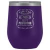 60th Birthday Wine Tumbler 1960 Aged to Perfection 12 oz. Stainless Steel Engraved Insulated Hot Cold Cup Purple view 1