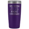 Benedict Cumberbatch Tumbler This Meeting Would be Better Dr Strange Sherlock Holmes Fan 20 oz. Stainless Steel Engraved Insulated Hot Cold Cup Purple view 1