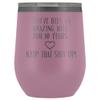 10th Anniversary Wine Tumbler for Wife You've Been An Amazing Wife for 10 Years 12 oz. Stainless Steel Engraved Insulated Hot Cold Cup Light Purple view 1