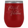 40th Birthday Wine Tumbler for Women 40 and Fabulous 12 oz. Stainless Steel Engraved Insulated Hot Cold Cup Red view 1