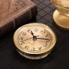 Hicarer 3-1/2 Inch (90 mm) Quartz Clock Fit-up/Insert with Arabic Numeral (Gold) view 4