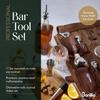 Barillio Bartender Kit Bag with Cocktail Shaker Set - Waxed Canvas, Traveling Bar Tools Bag with 17-Pc Cocktail Kit - Travel Mixology Bartending Kits - Mobile Bar Roll with Strap & Accessories view 4