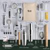 Barillio Bar Tool Set Pro Edition - Stainless-Steel Cocktail Shaker Set - Mixology Bartender Kit w/Boston Shaker, Drink Mixer & Muddler for Cocktails - Home Bar Accessories - 32-Pc Bar kit view 2