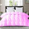 5-PCs Pinch Pleat Duvet Cover with Zipper Closure & Coner Ties Tufted Pattern Pintuck Duvet Set Pink-800-TC-100% Egyptian Cotton Quilt Set(Pink, Twin/Twin XL) view 1