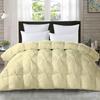 1-PCs Pinch Pleat Duvet Cover with Zipper Closure & Coner Ties Tufted Pattern Pintuck Duvet Set Ivory-800-TC-100% Egyptian Cotton Quilt Set(Ivory, Twin/Twin XL) view 1