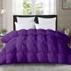 5-PCs Pinch Pleat Duvet Cover with Zipper Closure & Coner Ties Tufted Pattern Pintuck Duvet Set Purple-800-TC-100% Egyptian Cotton Quilt Set(Purple, Cal-King/King) view 1