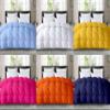 5-PCs Pinch Pleat Duvet Cover with Zipper Closure & Coner Ties Tufted Pattern Pintuck Duvet Set White-800-TC-100% Egyptian Cotton Quilt Set(White, Twin/Twin XL) view 2
