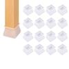 Qiwang 16 Legs Protective Floor mats, Silicone Leg Cap Protective Cover, Cover Furniture Legs to Prevent Scratches and Noise Without Leaving Traces (White Square 1.5 inch) view 1