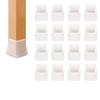 Qiwang 16 Legs Protective Floor mats, Silicone Leg Cap Protective Cover, Cover Furniture Legs to Prevent Scratches and Noise Without Leaving Traces (White Square 1.25 inch) view 1