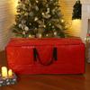 Sattiyrch Christmas Tree Storage Bag - Fits Up to 7.5 ft Holiday Xmas Disassembled Trees with Durable Reinforced Handles & Dual Zipper - Waterproof Material Protects from Dust,Moisture(Red) view 3