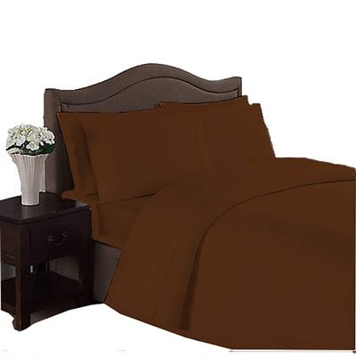 BedDecor 500 Thread Count 6 Piece Bed Sheet Set 100% Egyptian Cotton with 19 Inch Extra Deep Pocket Premium Super Soft Hotel Quality Bedding(Chocolate,Full)