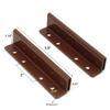 Bitray 2 PCS Bed Frame Post Double Hook Slot Bracket Hanging Piece Bed Hook Plates with Screws (5.9inch Length) view 2