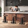 BOKKOLIK Industrial Bar Stools Kitchen Island Dining Chairs Swivel Wooden Seat Bar Counter Height Adjustable 25-31inch view 2