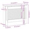 vidaXL Radiator Cover, Radiator Guard for Home Office, Heater Cover for Living Room Decorative, Heating Cabinet Protective Cover, Anthracite MDF view 3