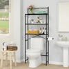 MallBoo Over The Toilet Storage Rack,Metal 3-Tier Over Toilet Organizer Shelf,Freestanding Above Toilet Shelf for Bathroom, Laundry(Black) view 1