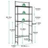 MallBoo Over The Toilet Storage Rack,Metal 3-Tier Over Toilet Organizer Shelf,Freestanding Above Toilet Shelf for Bathroom, Laundry(Black) view 2