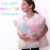 PERFECTTO Set of 2 Decorative Throw Pillows for Girls. White Fluffy Heart and Soft Rainbow Pillow. Plush Pillows for Kids Bedroom Dcor Toddlers Princess Room, Fun and Cozy for Teepee Tent view 4