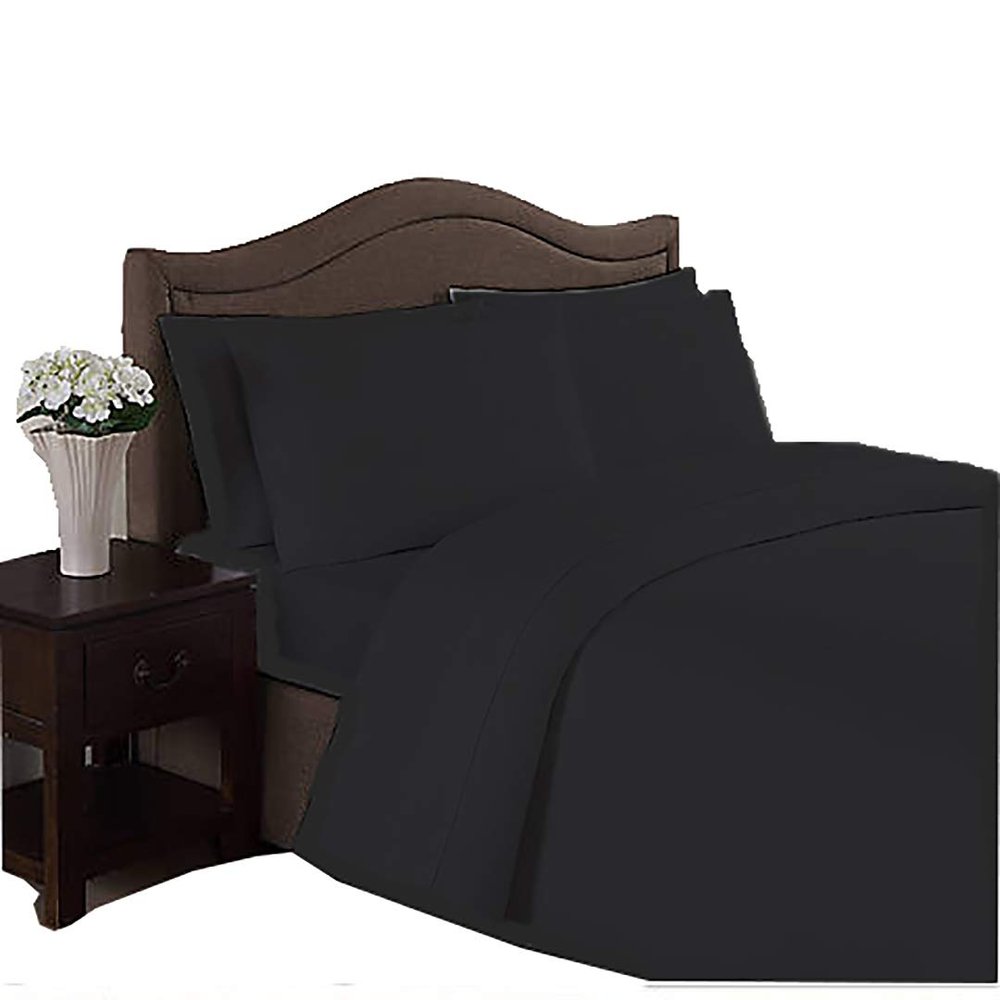 BedDecor 500 Thread Count 6 Piece Bed Sheet Set 100% Egyptian Cotton with 19 Inch Extra Deep Pocket Premium Super Soft Hotel Quality Bedding(Darkgrey,California King)
