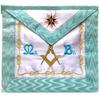 Regalia Lodge Master Mason French Rite/Modern Rite Square Compass Silk Apron - Sky Blue view 1