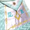 Regalia Lodge Master Mason French Rite/Modern Rite Square Compass Silk Apron - Sky Blue view 2